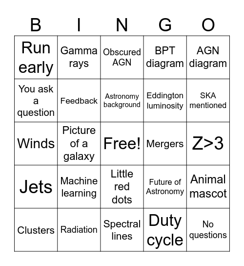 AGN XVI Bingo Card