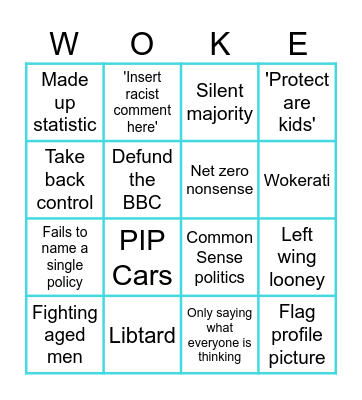 REFORM CATCHPHRASE BINGO Card