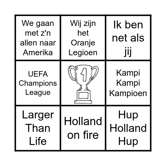 WK SWINGO STIJN 12 jaar Bingo Card