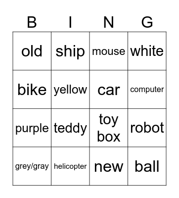 P1C2 - UNIT 5 - HAPPY BIRTHDAY! Bingo Card