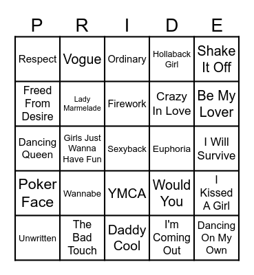 Musikk Bingo Card