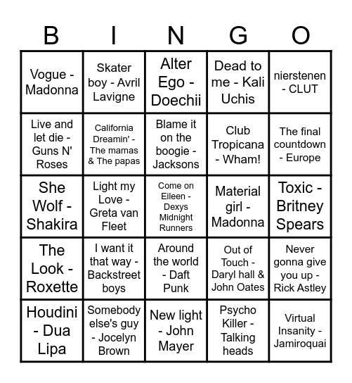 B(ingo)' Game Borrel Bingo Card