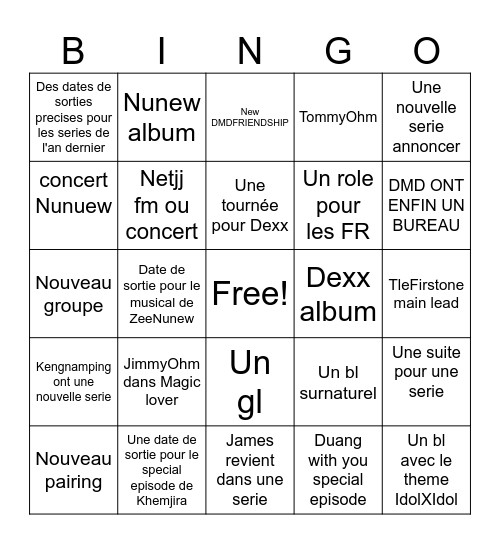 DMD 2026 Bingo Card