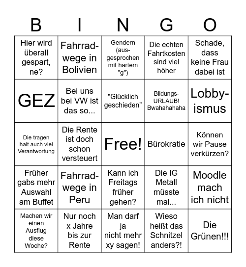 IGM-Bildungsbingo Card