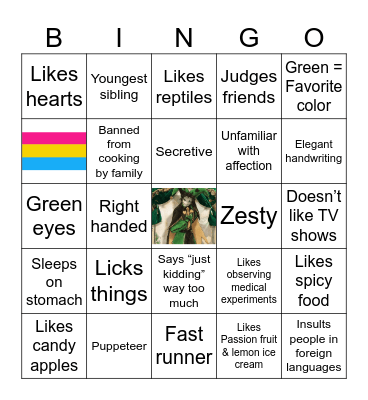 Harlequin Bingo Card