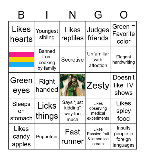 Harlequin Bingo Card