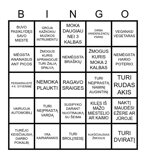 SURASK KAS Bingo Card