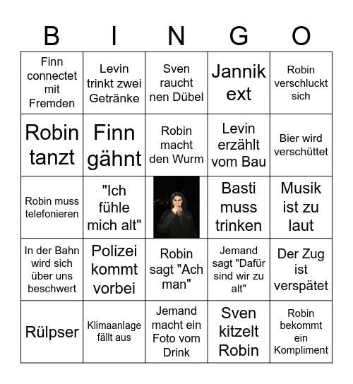 JGA Abfahrt Bingo Card