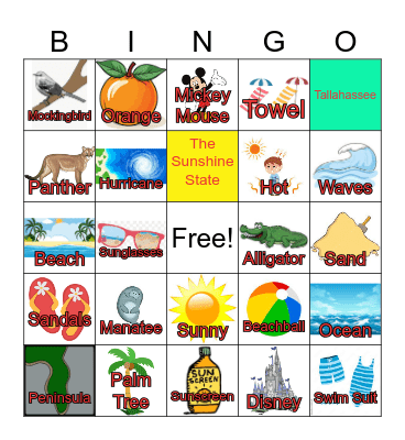 Florida Bingo Card