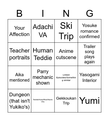 P4R Broadcast Bingo Card