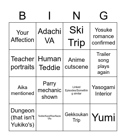 P4R Broadcast Bingo Card
