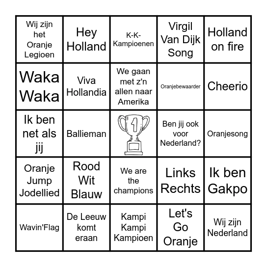 WK SWINGO STIJN 12 jaar Bingo Card