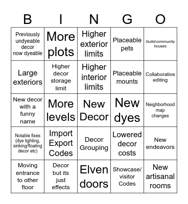 12.1 housing bingo Card