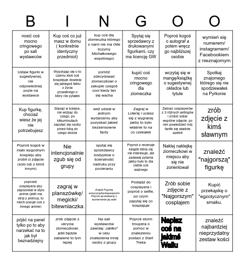 Pyrkon Challenge 2026 Bingo Card