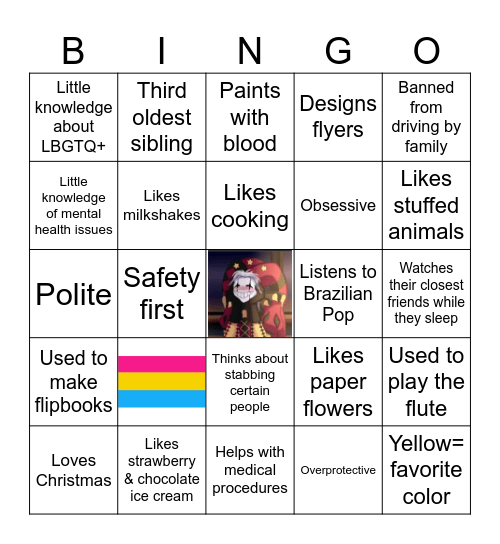 Pierrot Bingo Card