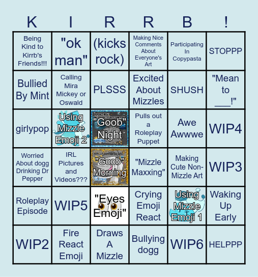 Kirrb Bingo Hard Mode! Bingo Card
