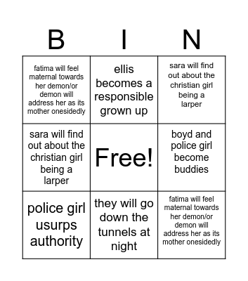 towards Bingo Card