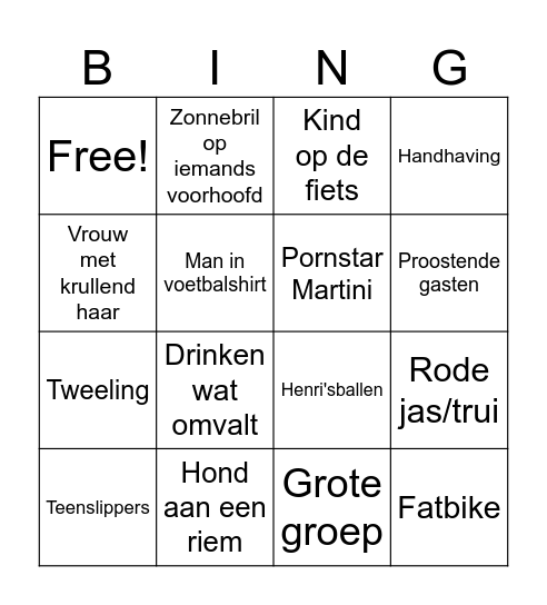 TerrasBingo Card