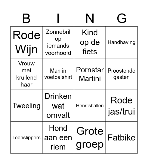 TerrasBingo Card