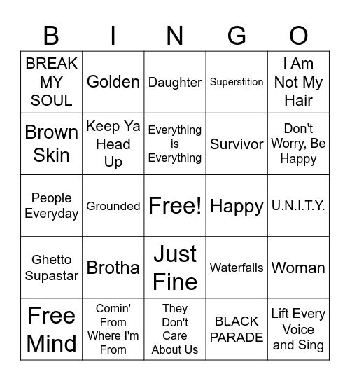 AABA R&Bingo - Juneteenth Modern Bingo Card