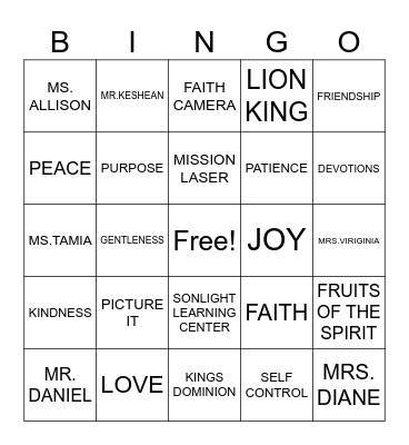 SLC Bingo Card