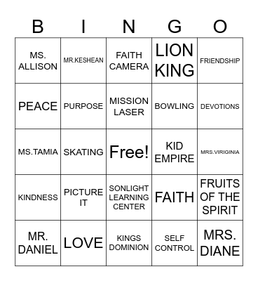 SLC Bingo Card