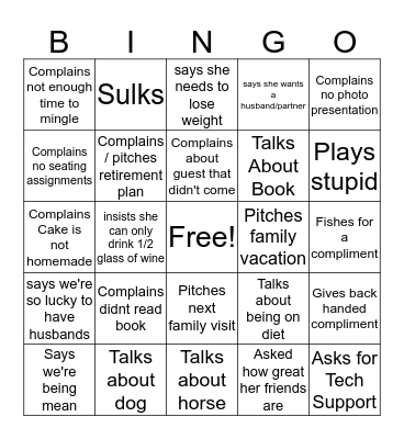 PHJ Bingo Bongo Bingo Card