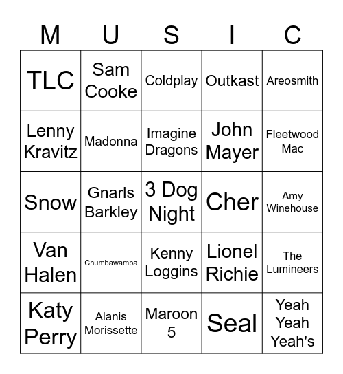 Flamingo Bingo Card #223 (1 Word Titles) Bingo Card