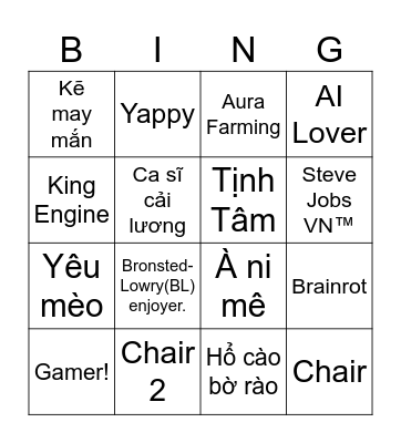 Mungo Bingo Card