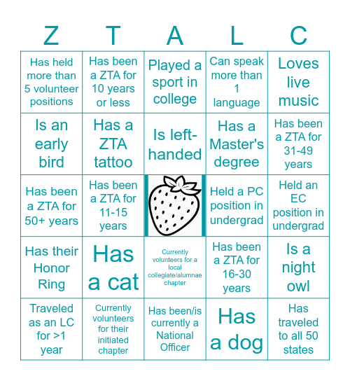 ZTA LC Bingo Card
