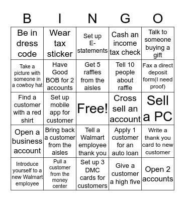 Renagade BINGO Card