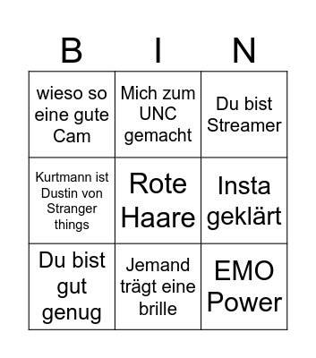 OME TV Bingo Card