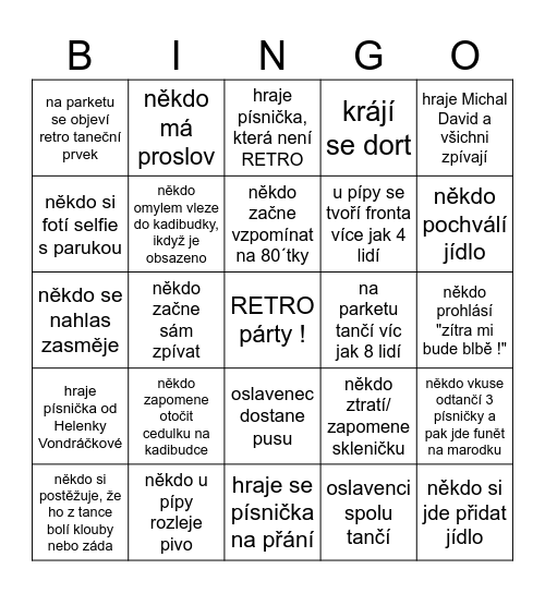 Splň plán na 120 % a zakřič BINGO ! Bingo Card