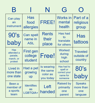 BINGO Card