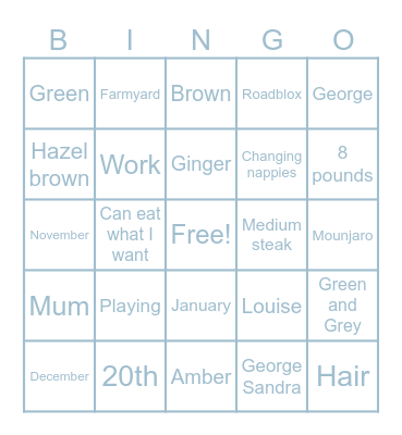 Baby Bensberg Bingo Card