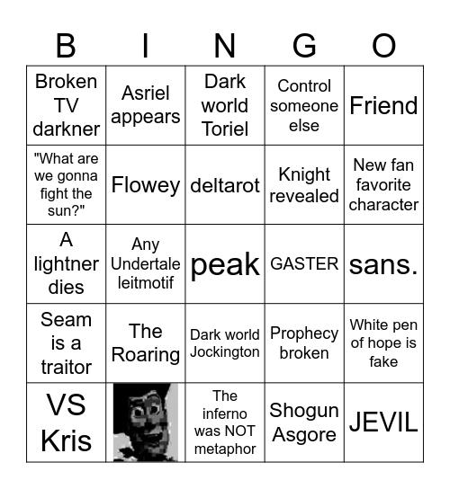 DELTARUNE CH5 BINGO Card
