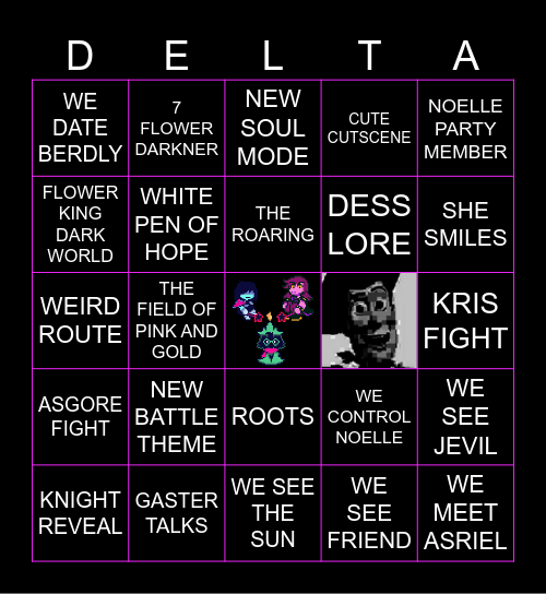 DELTARUNE CHAPTER 5 BINGO Card