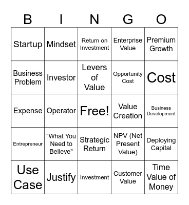 LET'S PLAY BINGO! Bingo Card
