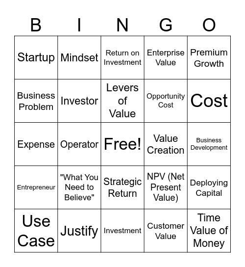 LET'S PLAY BINGO! Bingo Card