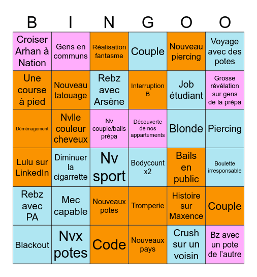 Bingo 2026 Bingo Card