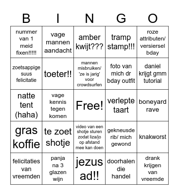 MICH 25 LETS GOOO Bingo Card
