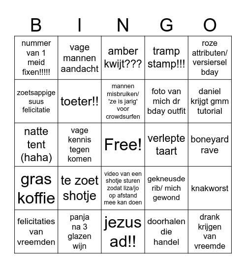 MICH 25 LETS GOOO Bingo Card