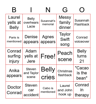TSITP SEASON 3 PART 1 Bingo Card