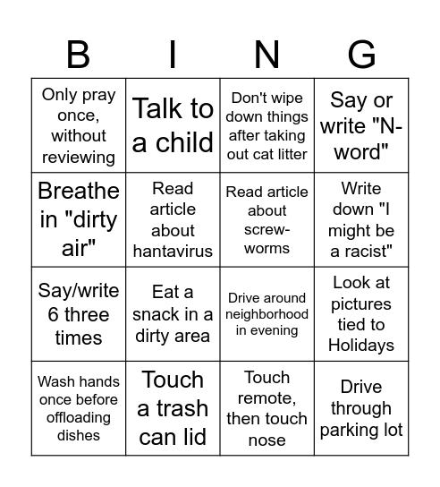 A's Bingo Card Bingo Card