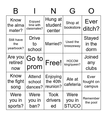 WARRIOR BINGO Card