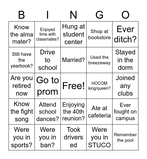 WARRIOR BINGO Card