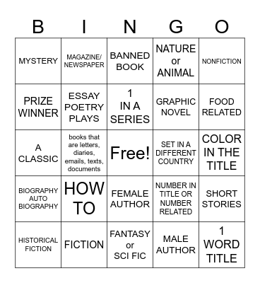 UNEARTH A STORY Bingo Card