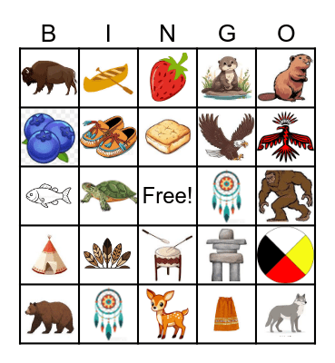 Indigenous Day Bingo Card