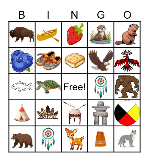 Indigenous Day Bingo Card