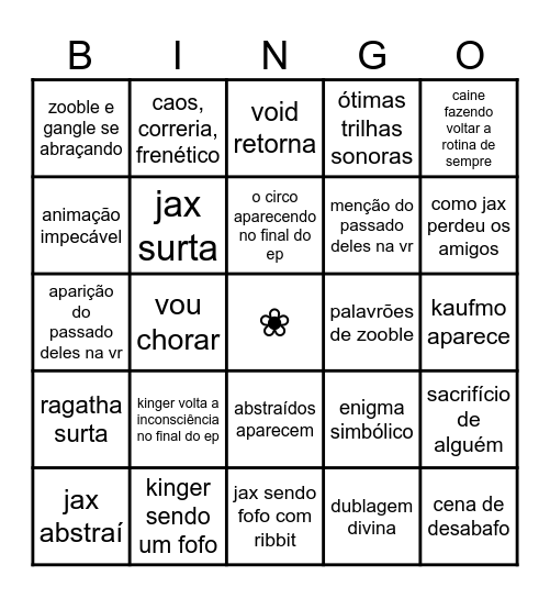 ▶ Digital Circus - Fim Bingo Card